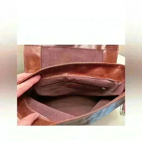 Genuine Brown Leather Purse/Handbag Made In Brazil - Picture 6 of 8